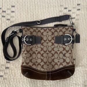 Vintage Coach Brown/Tab Y2K Crossbody Bag